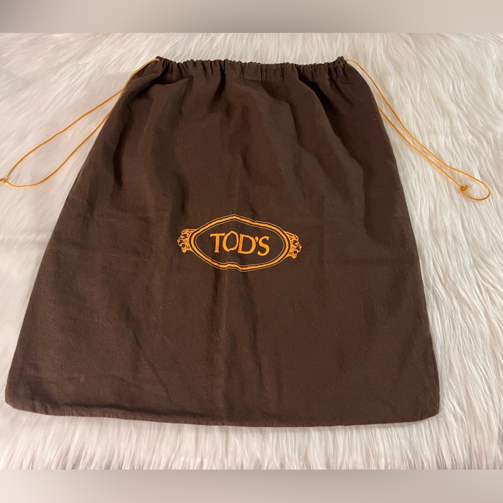 Tod's Brown and Orange Drawstring Dust Bag